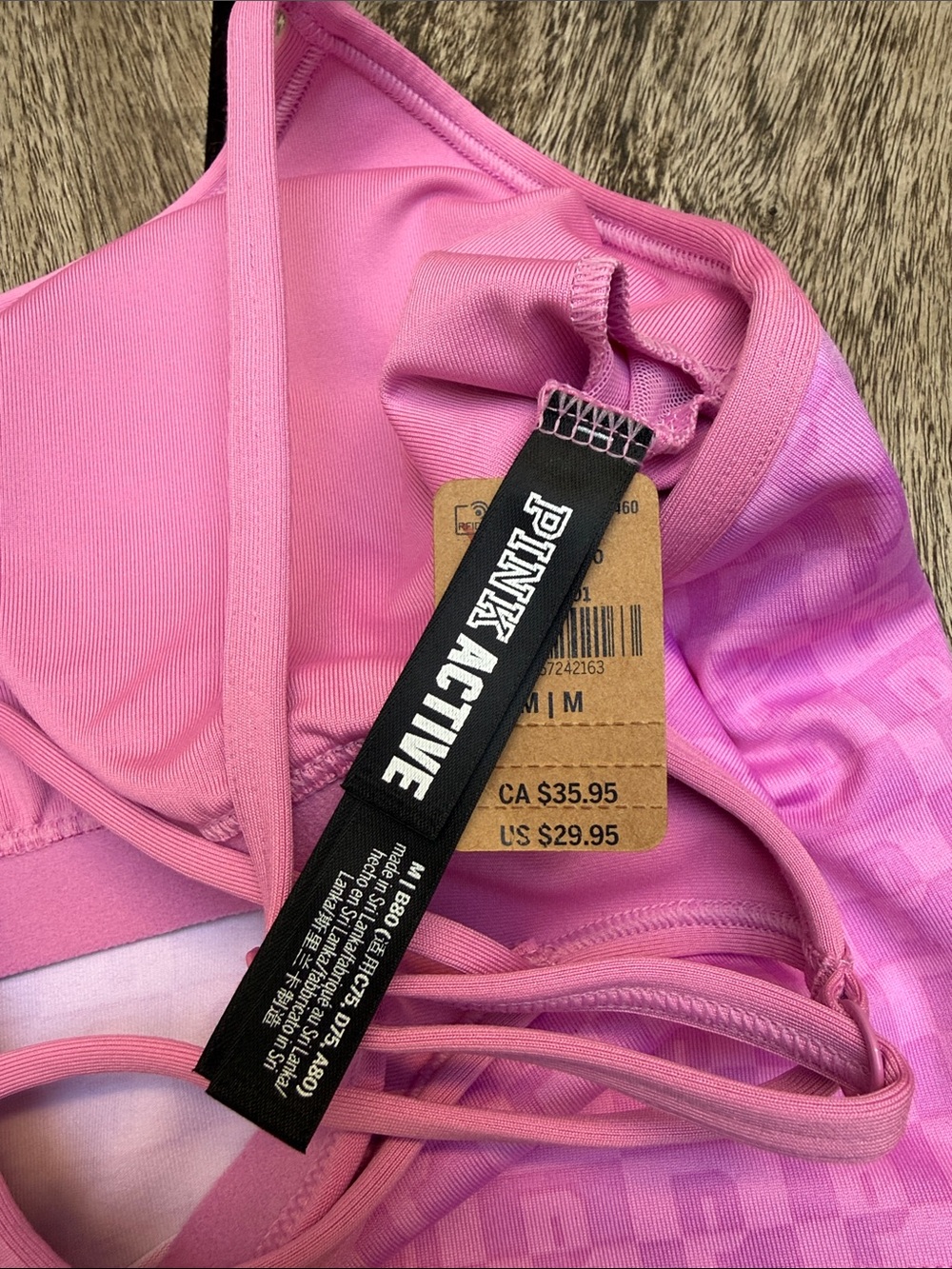 NEW PINK Victoria’s Secret Pink Sports Bra Cropped Cami - Picture 5 of 5